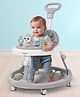 Baybee Drono Pro Baby Walker for Kids Round Kids Walker with Parental Push Handle & 4 Seat Height Adjustable Activity Walker for Baby with Musical Toy Bar & Footmat - Grey