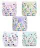 Superminis Reusable Printed Muslin Cotton Nappy Pack of 5  Multicolor