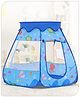 Babyhug Foldable Pop-Up Play Tent House Aquatic Theme - Blue | Ocean-Inspired Portable Play Tent | Encourages Creative Play & Exploration | Lightweight & Safe | BIS Certified