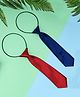 Bhoomi Collection Set Of 2 Solid Ties - Maroon & Navy Blue