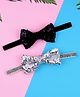 Bhoomi Collection Set of 2 Sequin Bow Embellished Headbands - Silver & Black