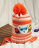 PASSION PETALS Bear Detail Design Girls Winter Warm Cap - Orange