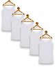 Kiddopanti Pack Of 5 Sleeveless Solid Slips - White