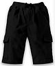 Kiddopanti Solid Cargo Shorts - Black