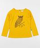 JusCubs Full Sleeves Owl Placement Printed Tee - Honey Gold