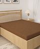 Hosta Homes Pure Cotton Double Bed Queen Size Dust Proof Terry Mattress Protector - Brown