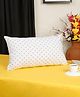Hosta Homes Ultra Soft Printed Cotton Fabric Filled Pillow- White
