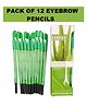 Maliao Pack of 12 Pcs Black Eyebrow Pencils For Ease and Precise Application - 15.60 g