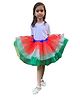 Aglare Republic Day Theme Three Layered Tutu Skirt -Orange White Green