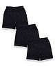 Kiddopanti Pack of 3 Solid Cycling Shorts - Black