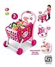 Planet of Toys Supermarket Shopping Cart Hand Induction with Light & Sound Fruits & Vegetables Pink - 50 Pieces