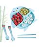 Elecart Eco-Friendly Penguin Design Bamboo Fiber Kids Dinner Set Tableware - Color May Vary