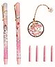 Elecart 2 in 1 Unicorn Fountain Pen Set & Metal Bookmark - Pink