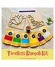 Lattooland Organic Non Toxic Rangoli Kit with 4 Wooden Stencils - Multicolor