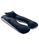 Angel Mommy Luxurious Imported Velvet U Shape Pillow with Support - Black Grey