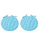 Angel Mommy Ultra Soft Round Twill Cushions with Ties Pack Of 2 - Sky Blue