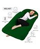 Angel Mommy Super Comfort J Shape Pregnancy Pillow with Velvet Zippered Cover,  Large Pack of 1 - Green