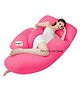 Angel Mommy Premium Full G Shaped Body Pillow Microfibre Solid Pregnancy Pillow Pack of 1 - Dark Pink