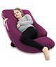 Angel Mommy Stylish-Multifunctional U Shape Pillow/Pregnancy Pillow with Jersey Cotton Cover for Pregnant Women - Pack of 1 Wine