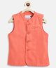 Tales & Stories Sleeveless Solid Waistcoat - Orange