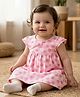 Babyoye Eco-Conscious Organic Cotton Cap Sleeves Frock with Bloomer Polka Dots Printed - Pink