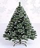 Toyshine Snow Pine Christmas Tree Celebration Decoration Indoor Outdoor X-Mas Santa Claus Tree Heavy With Metal Base Green - Height 122 cm