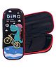 Toyshine Follow Me Dude Dinosaur Hardtop Pencil Case with Multiple Compartments - Kids School Supply Organizer Students Stationery Box - Girls Pen Pouch- Black