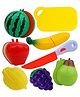 Toyshine Realistic Sliceable 6 Pcs Fruits Cutting Play Toy Set - Multicolor