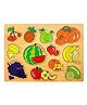 Toyshine Big Size Chunky Wooden Puzzle Toy Educational and Learning Toy Fruit - 12 Pieces