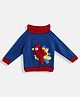 MayRa Knits Full Sleeves Bird Design Woollen Hand Knitted Sweater -Blue