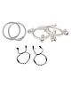 Akinos Kids Set Of 3 Hand Crafted Single Layered Brass Alloy Beads And Ghungroo Nazariya Bangles - Silver