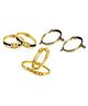 Akinos Kids Brass Alloy Hand Crafted Round Beads Nazariya Bangles - Gold