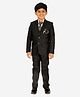 P-MARK Full Sleeves Solid 5 Piece Party Suit Set - Black