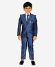P-MARK Full Sleeves Solid 5 Piece Party Suit Set - Royal Blue