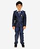 P-MARK Full Sleeves Solid 5 Piece Party Suit Set - Navy Blue