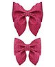 Aye Candy Set Of 2 Sailor Bow  Alligator Clips - Pink