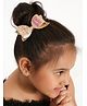 Aye Candy Glitter Finish Daddy Princess Bow On Alligator Hair Clip - Golden