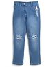 Tiny Girl Star Embellished Ripped Knees Distress Detail Jeans - Blue