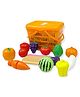 PLUSPOINT Realistic Sliceable Cut Fruits and Vegetable with Basket - Multicolour