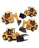Pluspoint Engineering Friction Powered Construction Vehicles Pretend Play Toy Trucks Play Set Building Vehicles Set 4 Pieces- Multicolor