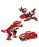 PLUSPOINT 3-in-1 Dinosaur Blocks Pack of 3 - Red