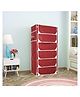 Fabura 6 Shelf Shoe Cum Utility Rack with Separate Flaps Covers - Maroon