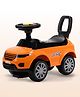 LuvLap Sunny Ride-On Car for Kids with Music & Horn Steering, Push Car with Backrest, Safety Guard, Under-Seat Storage, Big Wheels, for 1 to 3 Years Up to 25kg  Orange