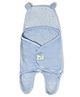 Mi Arcus  Ultra Soft Knitted Light Fur Plush Warm Blanket  Wrapper 0-6 M- Light Blue