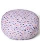 Mi Arcus Round Shape Cotton Soft Woven Floor Cushion- Purple 70x22 cm