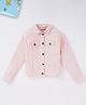 Ed-a-Mamma Sustainable Cotton Full Sleeves Solid Color Twill Jacket - Pink