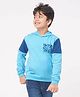 Ed-a-Mamma Sustainable Cotton Full Sleeves Hooded Sweatshirt Fighter Plane Print - Blue