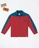 Ed-a-Mamma Sustainable Cotton Full Sleeves Sweat Jacket Text Print - Red