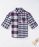 Ed-a-Mamma Cotton Full Sleeves Checks Shirt - Purple
