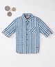 Ed-a-Mamma Cotton Full Sleeves Circles Print Shirt - Blue
